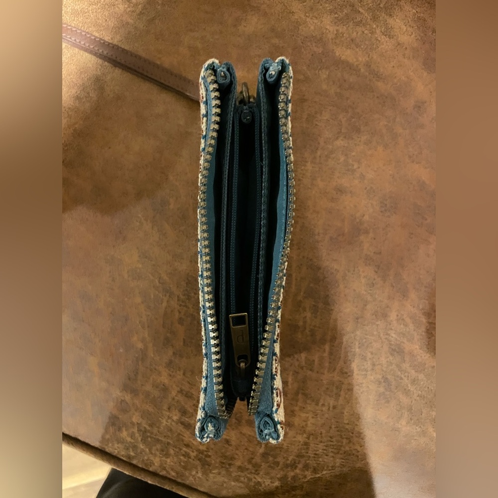 Pendleton Geometric Pattern Wristlet In Blue And … - image 3